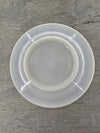 1950's Vintage Hazel Atlas Milk Glass Grey Salad Plate