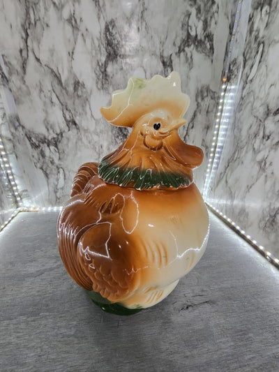 1940's Antique Ceramic Sierra Vista Rooster Cookie Jar from the California Pottery Company