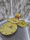 1950's Antique Monterrey Western Enamel Ware metal Cowboy Chuck Wagon Plate and Mug Dinner set