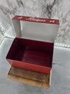 1940's Antique Metal Hinged Recipe Box