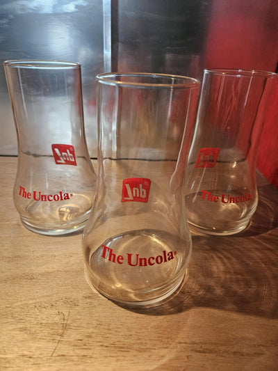 1970's Vintage Rare Promotional UnCola 7Up glasses set of 3