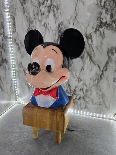 1971 Vintage Walt Disney Play Pal Plastics Mickey Mouse Coin Bank