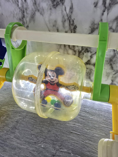 1979 Vintage Walt Disney Child Guidance Mickey Mouse Busy Gym Crib Toy