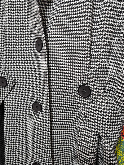 1970's Vintage Long Black and White Dress Jacket