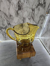 1960's Vintage Viking Glass Honey Gold Georgian Honeycomb Patterned Pitcher