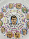 1960's Vintage President John F. Kennedy Presidental Collector Plate with Hanger Also Featuring all of the Previous Presidents before him