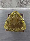 1970's Vintage Indiana Glass Company Honey Amber Triangular Glass Candy Dish