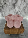 1940's Vintage Pink Ceramic Baby Shoes Planter