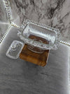 1960's Vintage Indiana Glass Crystal Clear Laced Edged Candy Dish with Lid