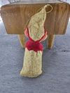 1960's Vintage Knee Hugger Pixie Elf Felt Trim Metallic Gold