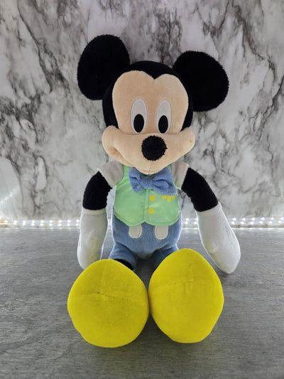 Modern Disney Store Mickey Mouse Plushie Easter Blue and Green Outfit