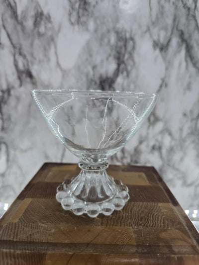 1950's Anchor Hocking Boopie Bubble Footed Clear Champane/ Dessert Glasses-Set of Four