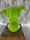 1960's Vintage Cera Master Ceramic Neon Green and White Puppy Coin Bank