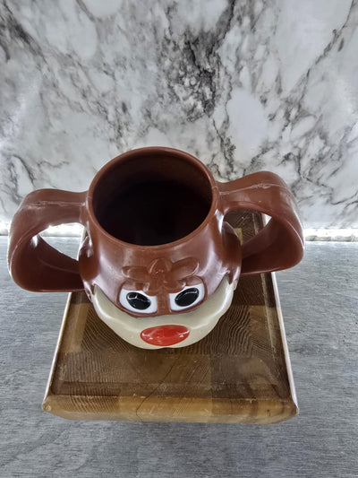 1970's Vintage Nestle Quik Rabbit Brown Plastic Mug with The Ears as Handles