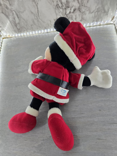 1988 Vintage Walt Disney Playskool Mickey Mouse Santa Claus Plush Stuffie