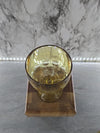 1960's Vintage Indiana Glass Golden Honey Thumbprint Glass Wine Goblets-Set of Four