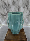 1940's Antique McCoy Pottery Aqua Art Deco Styled Double Handled Vases set of Two.