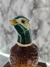 1960's Vintage Pair of Bisque Ring-Necked Pheasant Statues labeled INAROCO made in Japan