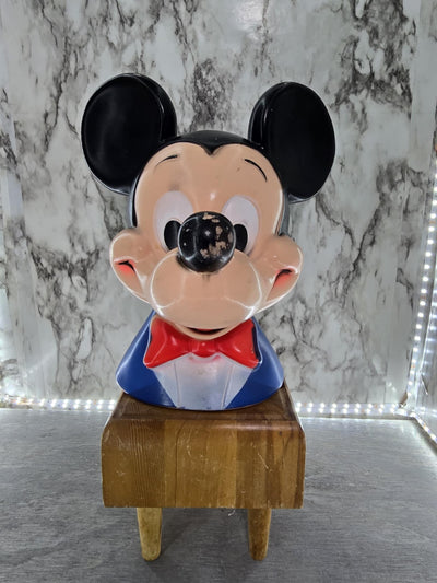 1971 Vintage Walt Disney Play Pal Plastics Mickey Mouse Coin Bank