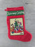 1990's Vintage Walt Disney Mickey Mouse and Friends Quilted "Warmest Wishes" Christmas Stocking