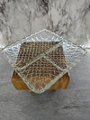 1950's Vintage Achor Hocking Pretzel Patterned Clear Glass Snack-Sip-Smoke-Lunch Tray