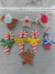 Vintage Christmas Cut-and-Sew Fabric Fluff Stuffed Ornaments-Set of Eight