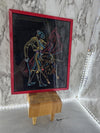 Vintage Hand Embroidered Spanish Bullfighter Framed with Glass