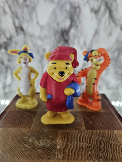 1990's Winnie the Pooh, Tigger and Rabbit small plastic figurines