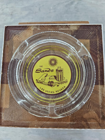 1970's Vintage Las Vegas Sands Casino Glass Ashtray