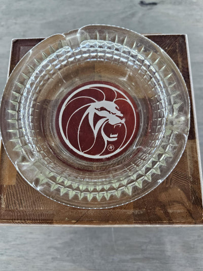 1970's Vintage Vegas MGM Grand Hotel and Casino Glass Ash Tray