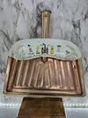 1970's Vintage Metal Copper Dustpan Country Life Scene JV Reed Louisville, USA