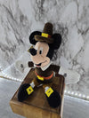 Modern The Disney Store Mini Bean Bag Mickey Mouse Pilgram Thanksgiving Plush Stuffie with original Tag