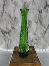 1960's Anchor Hockings Emerald Green Cut Glass Bud Vase