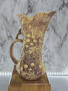 1950's Vintage McCoy Pottery Brown and Yellow Leaves and Grapes Pitcher/ Vase