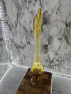 1970's Vintage Viking Glass Honey Gold Swung Vase