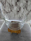 1920's Antique Depression Glass Ribbed Clear Mixing Bowl with Spout