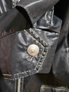 1970's Vintage Nylon Johnnie Owens Buccaneer Black Windbreaker Motorcycle jacket