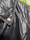 1970's Vintage Nylon Johnnie Owens Buccaneer Black Windbreaker Motorcycle jacket