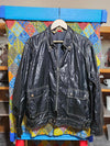 1970's Vintage Nylon Johnnie Owens Buccaneer Black Windbreaker Motorcycle jacket