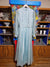 1970's Vintage Light Blue Lace Floor Length Prom Dress