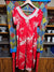 1970's Vintage Caftan Red Hawaiian MuMu Dress