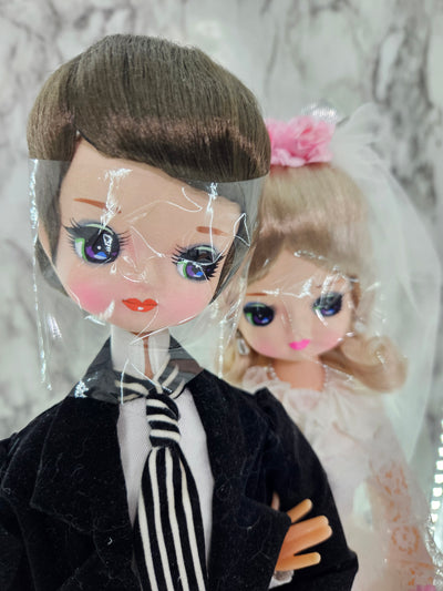 1960's Vintage Mod Big Eyed Bradley Weddings Dolls- made in Japan