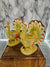 1970's Vintage Enesco Ceramic Turkey Candle Holders- made in Japan