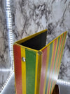 1970's Vintage 3-Ring Hytone Cardboard Binder Yellow/Green/ Orange