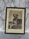 1935 Antique Framed Cosmopolitn Magazine Print of a Irish Wolf Hound Dog "Tin Ear"