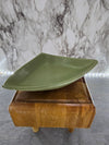 1950's Vintage USA Pottery Ceramic Green Trinket  Dish