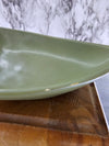 1950's Vintage USA Pottery Ceramic Green Trinket  Dish