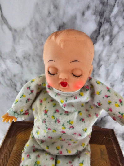 1960's Vintage Lazy Days Animatronic Windup Baby Doll-Made in Japan