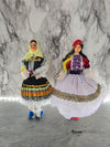 1970's  Vintage Greek Souvenir Dolls in Traditional Dress-set of two