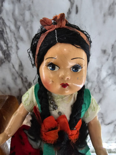 1950's Vintage Composite Souvenir Doll from Mexico